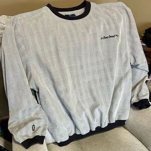 Bill Blass Premium Light Gray Crewneck Pullover with Black Trim Pierre Smirnoff